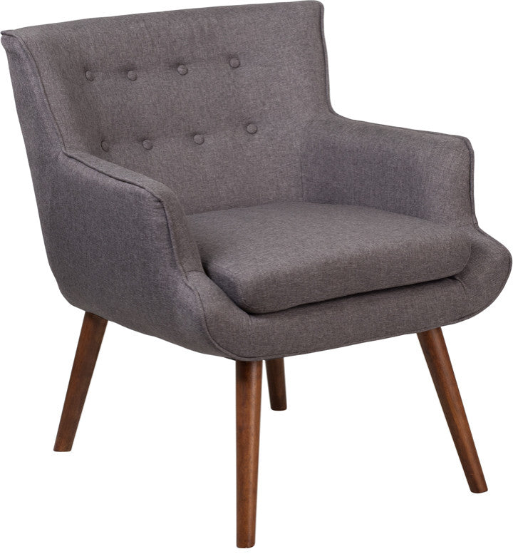 Gray Fabric Arm Chair