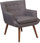 Gray Fabric Arm Chair