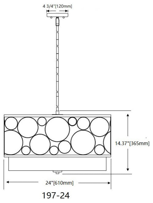 Zlite 197-24BN 4-Light Pendant, White