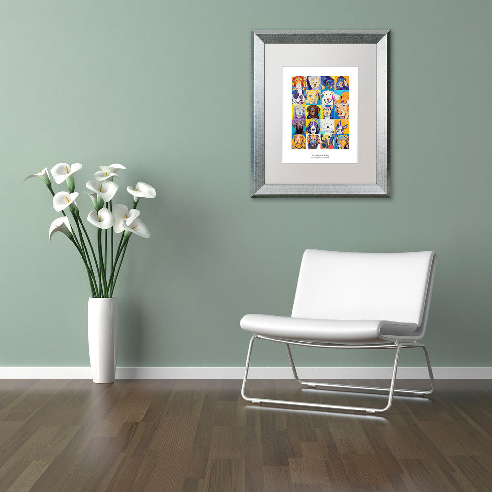 Saunders-White 'Colorful Attitudes Poster', Silver Frame, White Matte, 16"x20"