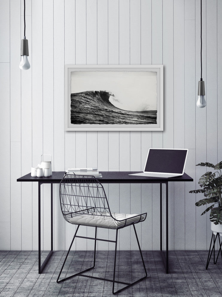 "Big Wave Surfing" Framed Painting Print, 24x16