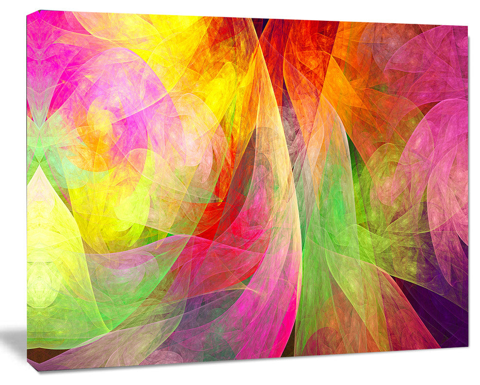 Spectacular Multi Color Pattern, Floral Canvas Art Print, 20"x12"