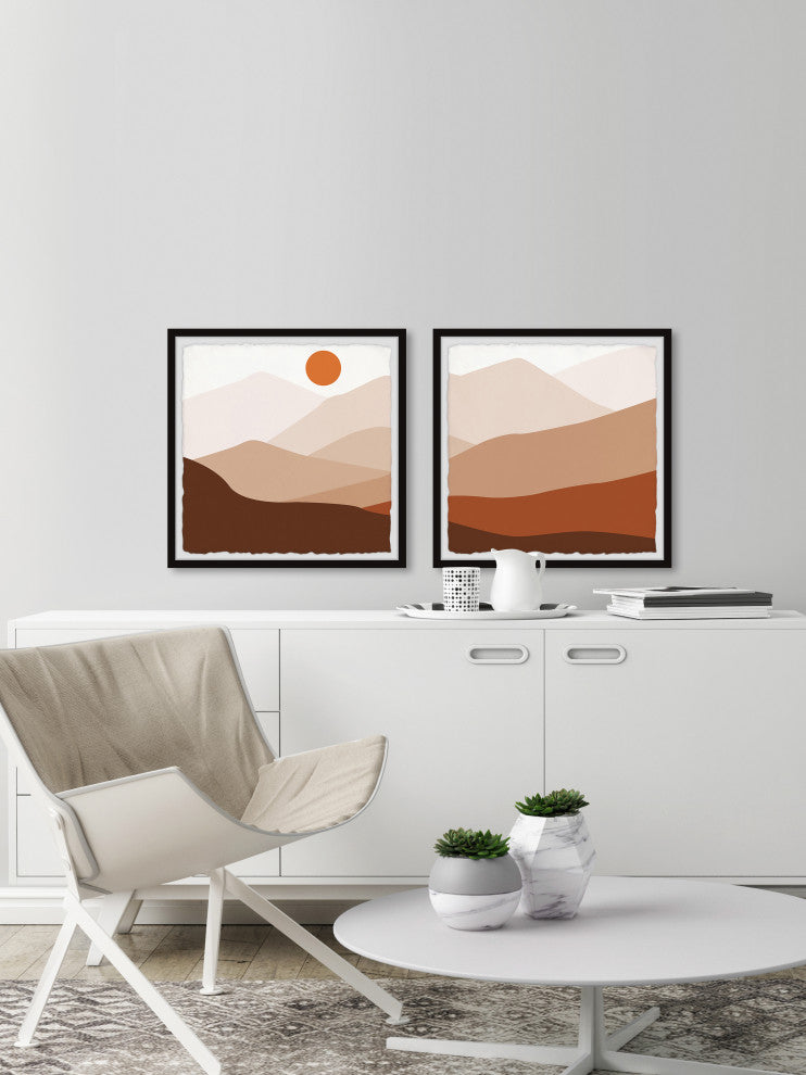 I Climb Mountains Diptych, Set of 2, 24x24 Panels