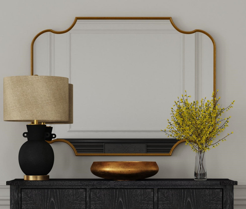 Lyenda Wall Mirror - Gold Leaf