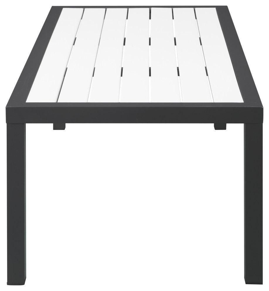 Nizuc Outdoor Patio Aluminum Coffee Table, White