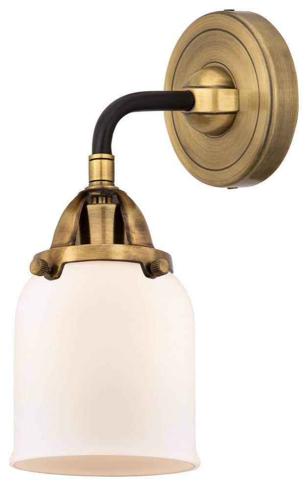 Small Bell Sconce, Black Antique Brass, Matte White, Matte White