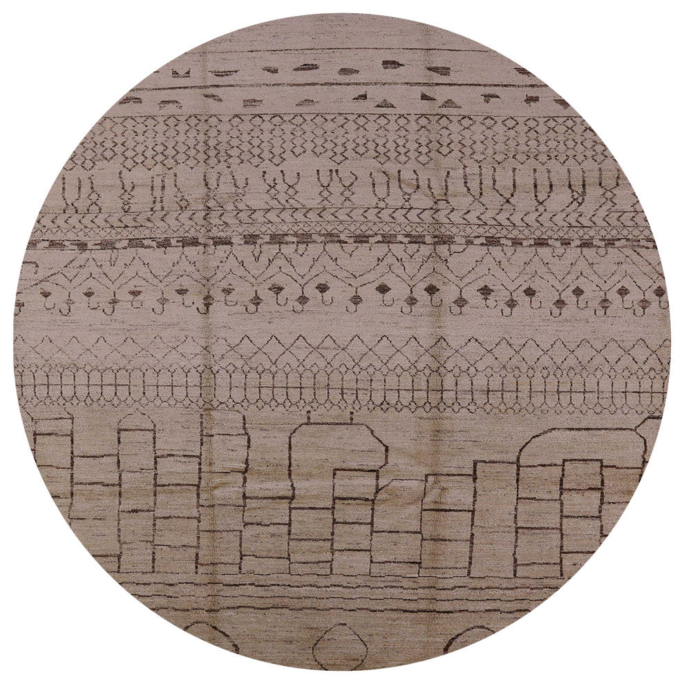 Ahgly Company Indoor Round Mid-Century Modern Area Rugs, 5' Round