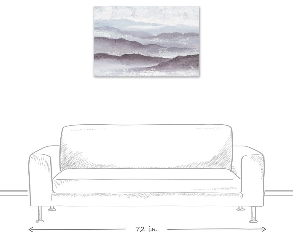 Painted Mountainscape 36x24 Canvas Wall Art