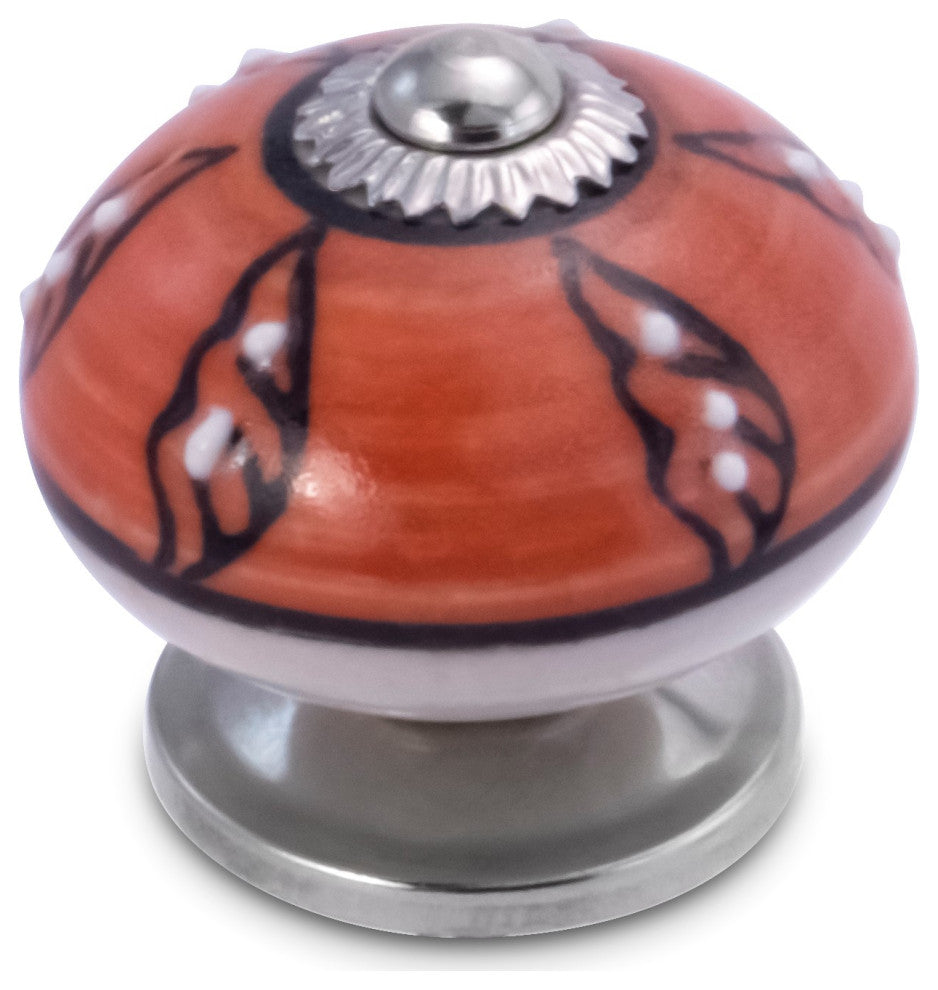 Mascot Hardware Tomato 40 mm Red Ceramic Cabinet Knob - Pack of 5