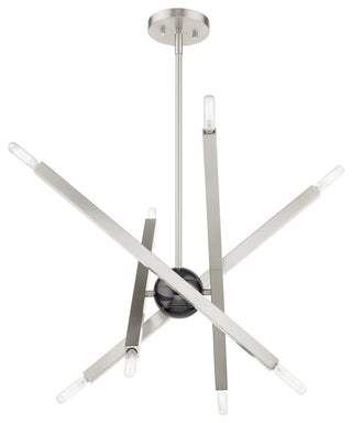 Brushed Nickel Modern, Urban, Sputnik, Dynamic, Timeless Chandelier