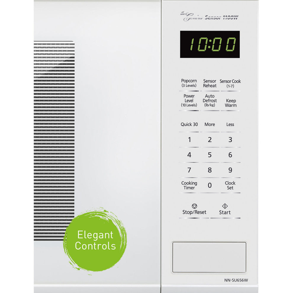 1.3 Cu. Ft. 1100W Genius Sensor Countertop Microwave Oven , White