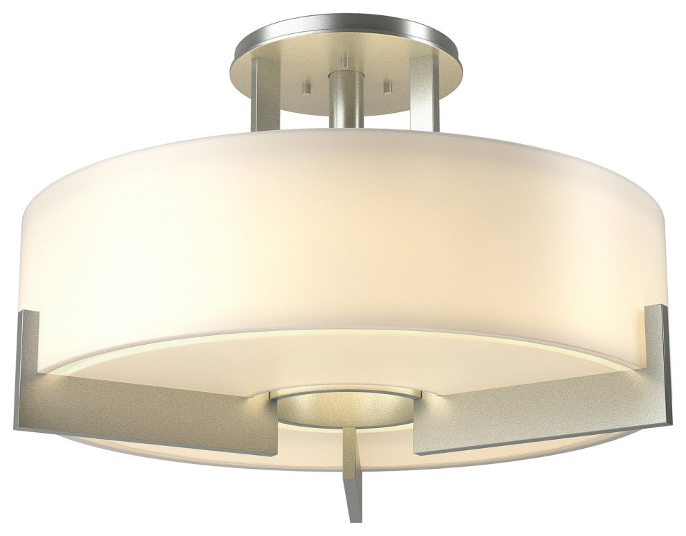 Axis Semi-Flush, Vintage Platinum Finish, Opal Glass