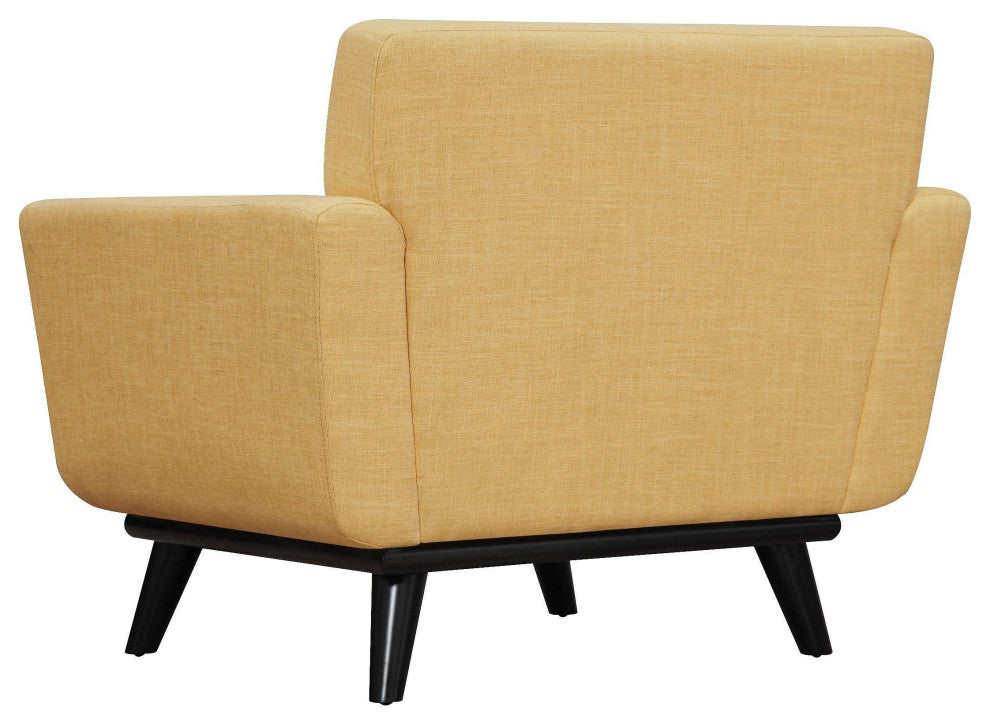 James Mustard Yellow Linen Chair