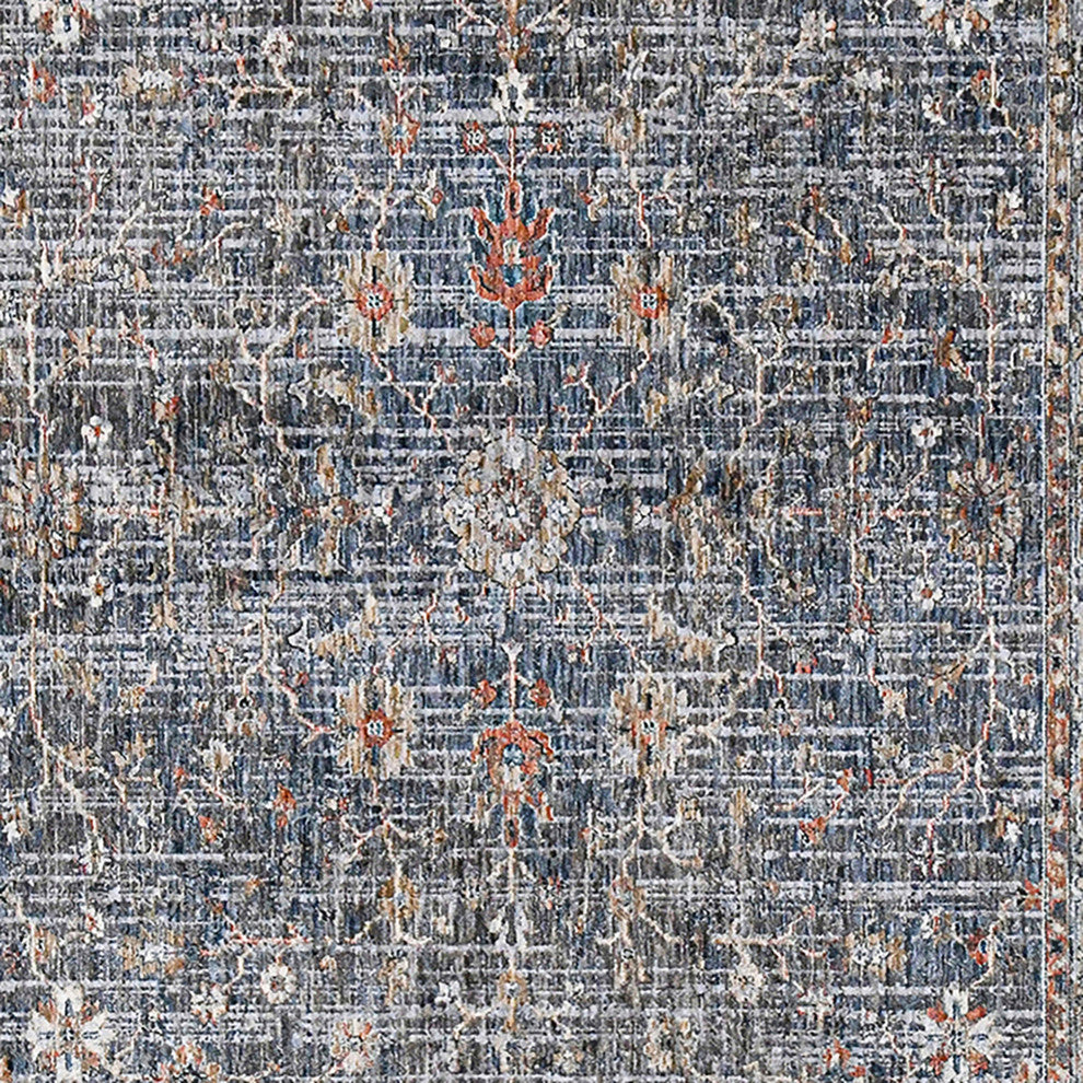 Vermont Glidel Runner, Gray, 2'7" x 8', Bordered