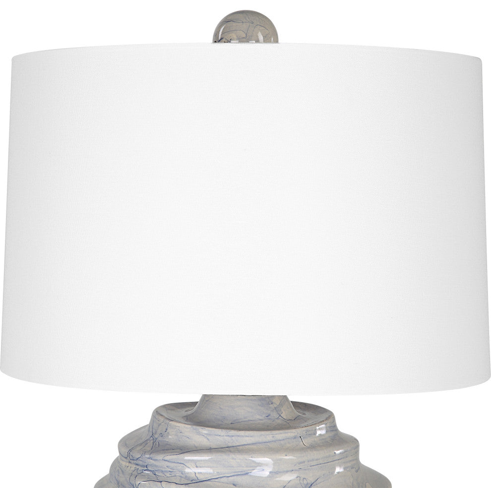 Uttermost Waves Blue and White Accent Lamp