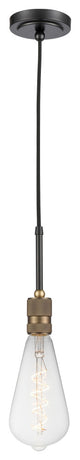 Innovations 444-1P-BAB-BB-95-LED Ellis 1 Light Mini Pendant, Black Antique Brass