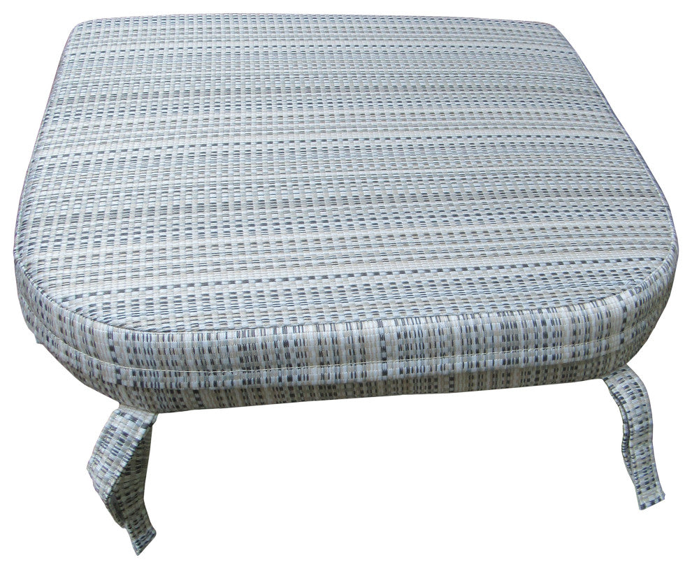 Outdoor Patio Bar Stool Elon With Arms, Dark Gray Linen Gray, 26"