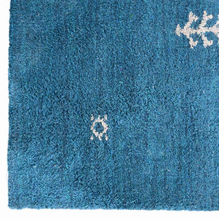 HAND KNOTTED LOOM SILK ECO-FRIENDLY RUGS-6'x9',Rectangle,Blue White,Contemporary