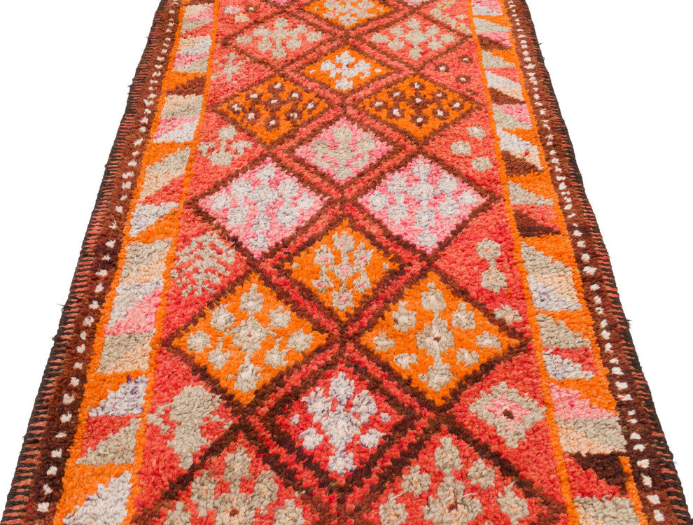 Vintage Turkish Runner Rug 3' 5" x 14' 3", 41 in. x 171 in.