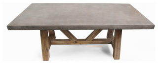 Outdoor Concrete & Wood Dining Table