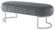 53" Gray Upholstered Velvet Bench
