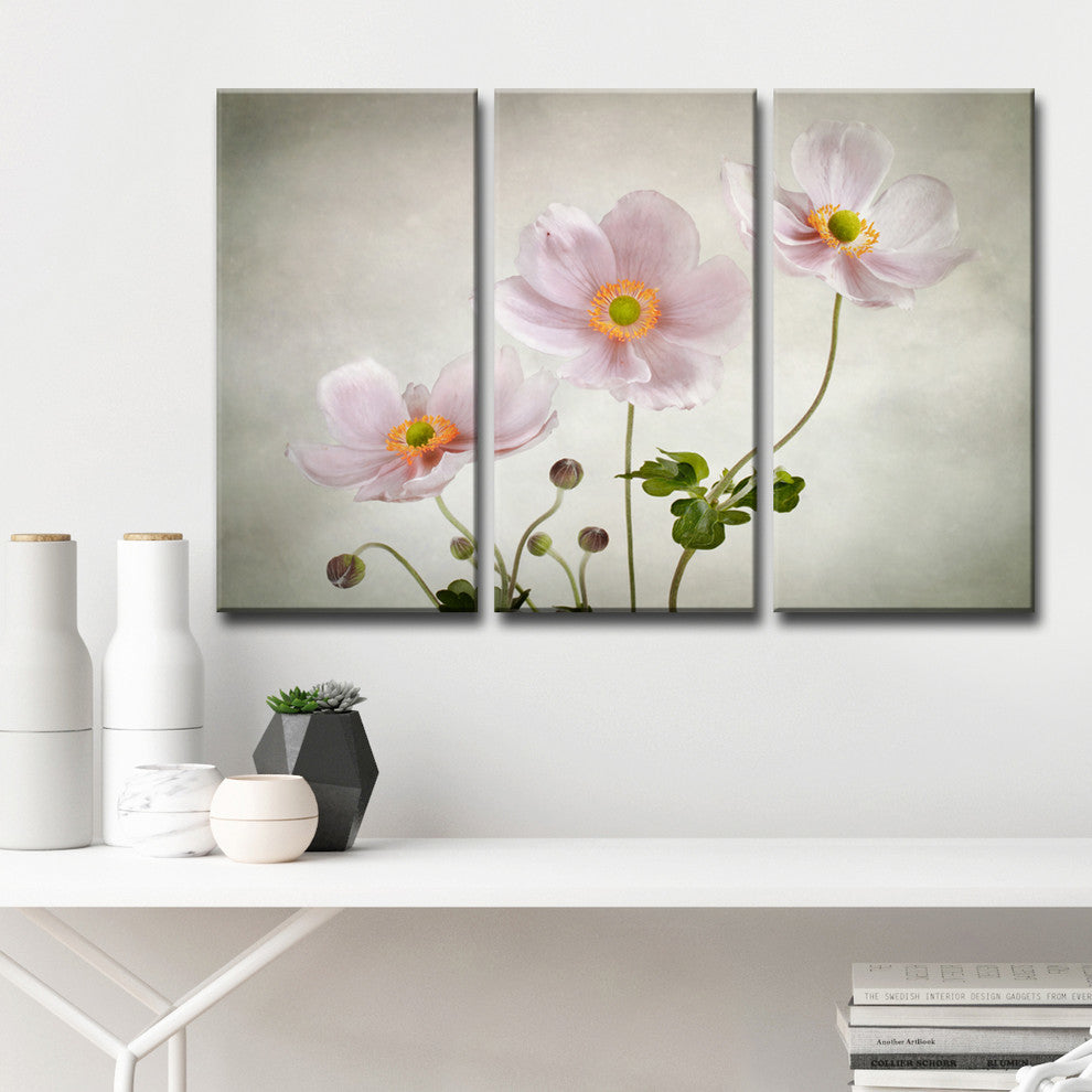 Ready2HangArt 'Anemones' 3-Piece Canvas Wall Decor Set, 60"x40"