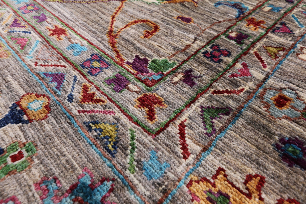 8' 1" X 11' 5" Persian Tabriz Hand Knotted Wool Rug Q9793