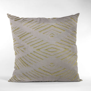 Plutus Yellow Hypno Abstract Luxury Throw Pillow, 18"x18"