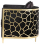 Acme Fergal Chair With Pillow Black Velvet and Gold Finish
