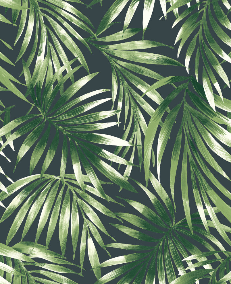 Elegant Leaves Wallpaper, Green, 20x396