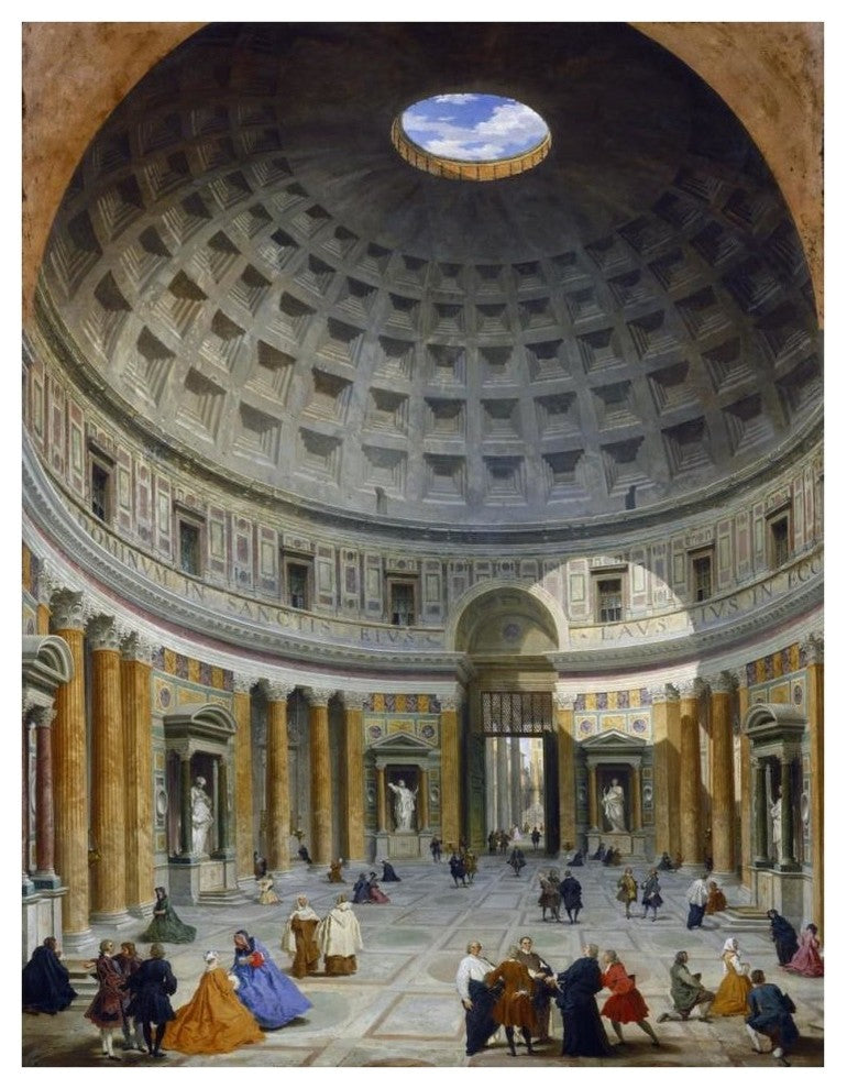 "Interior of the Pantheon, Rome, c. 1734" Paper Art, 32"x42"