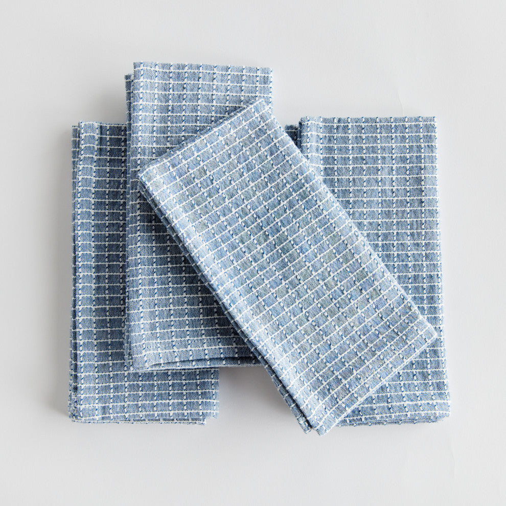 Blue Napkin Sets, Small Squares