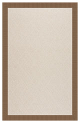 Zoe-White Wicker Machine Tufted Rectangle Rug, Cafe, 8'x8'