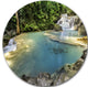 Erawan Waterfall Top View, Photography Large Disc Metal Wall Art, 23"