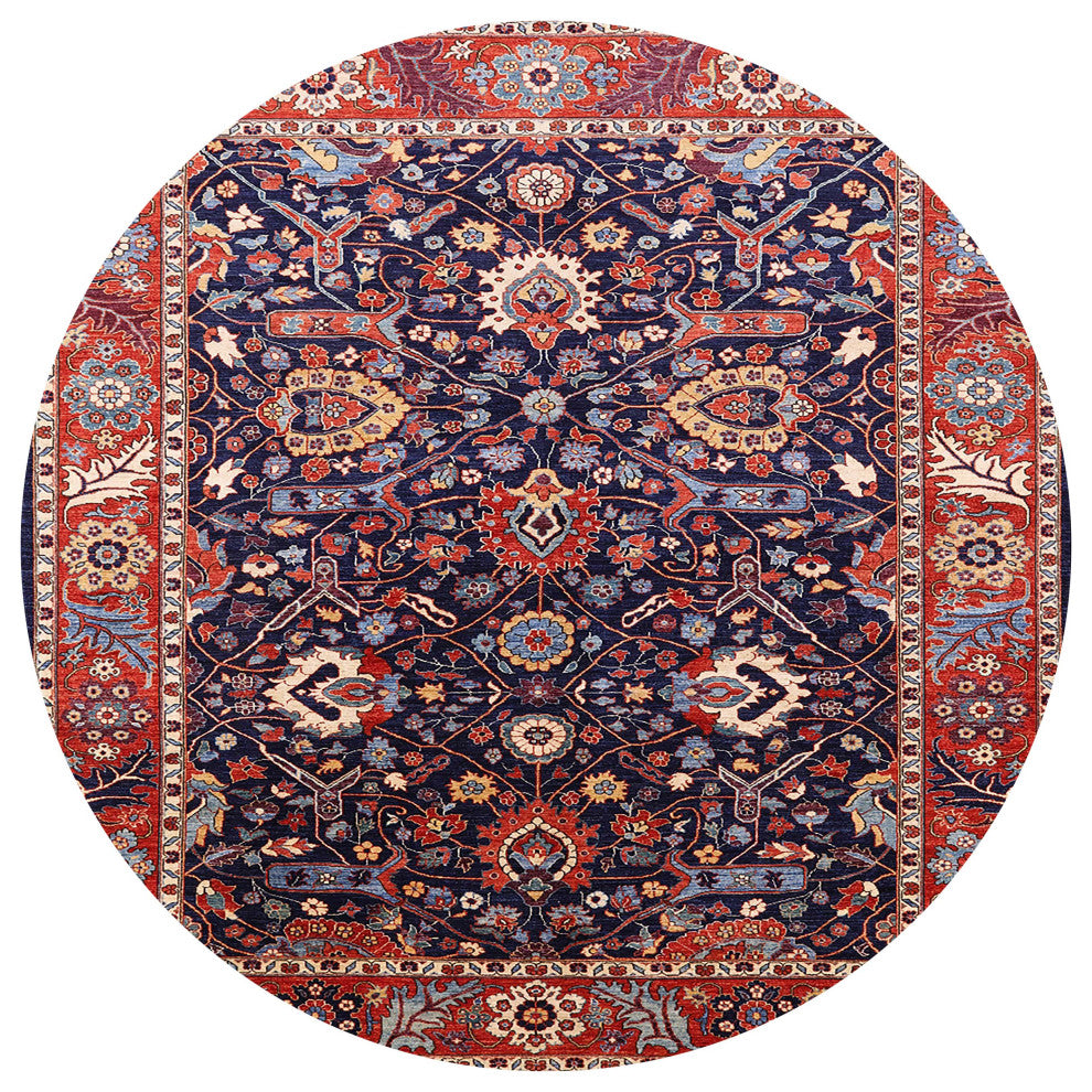Ahgly Company Indoor Round Mid-Century Modern Area Rugs, 3' Round