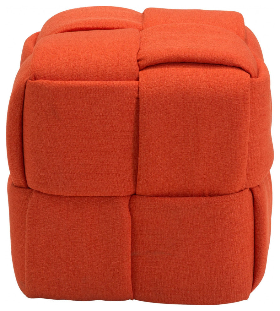 Checks Stool Orange