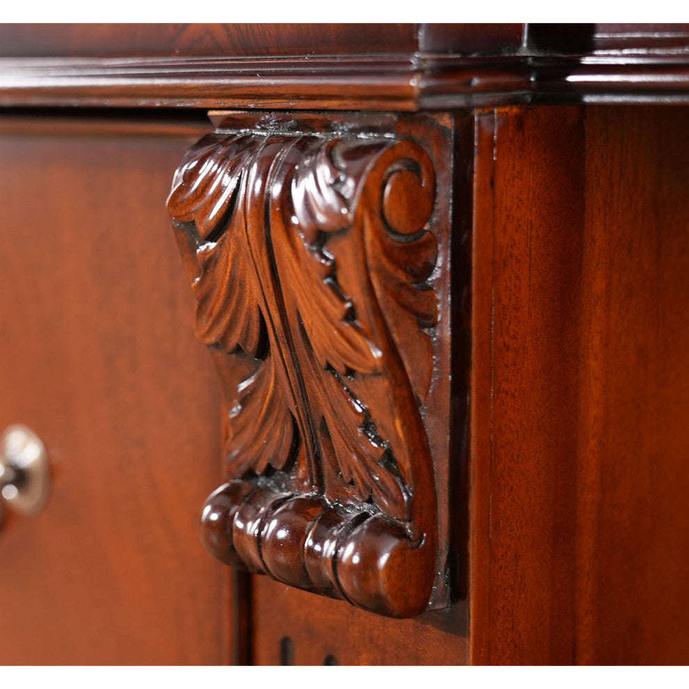 NOF115 Mahogany Credenza With Pullout Slide