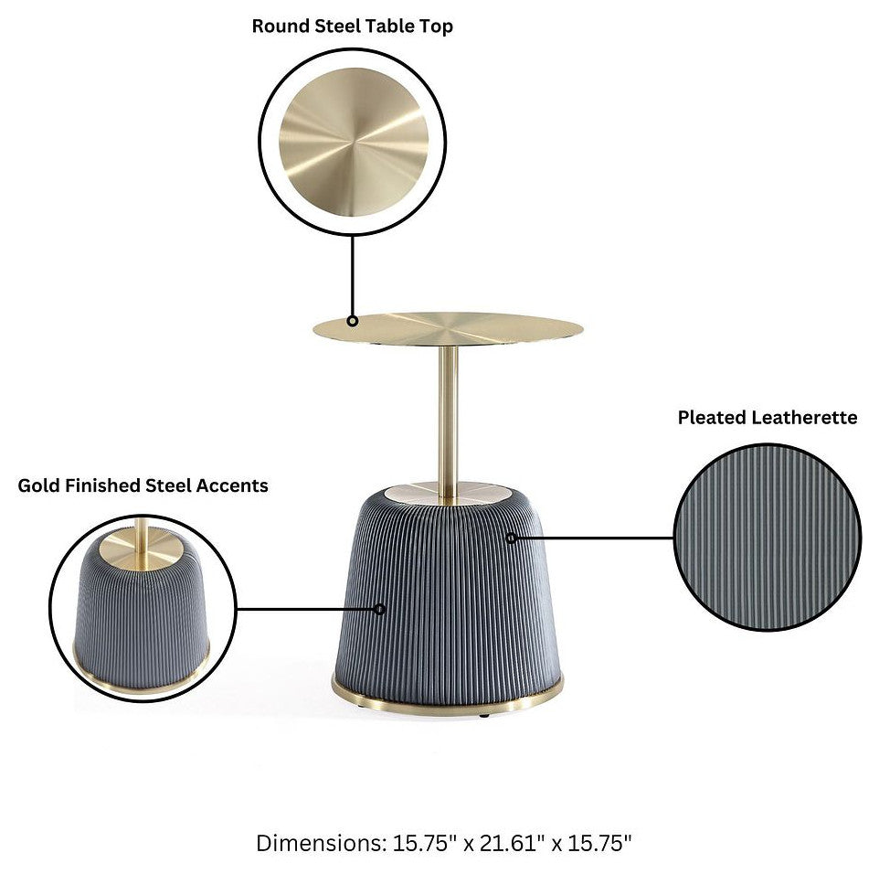 Manhattan Comfort 2-Piece Anderson End Table 1.0 and End Table 2.0