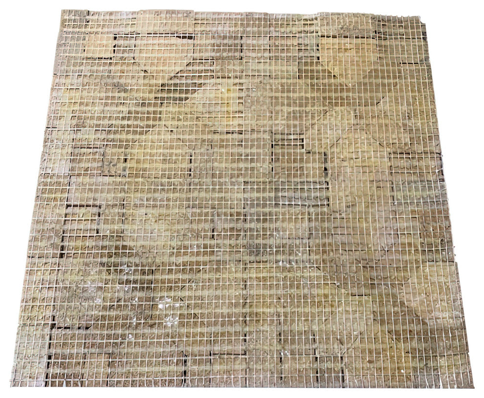 Contemporary Zellige Panels, 12"x12"x1/2", Unglazed With Off-White