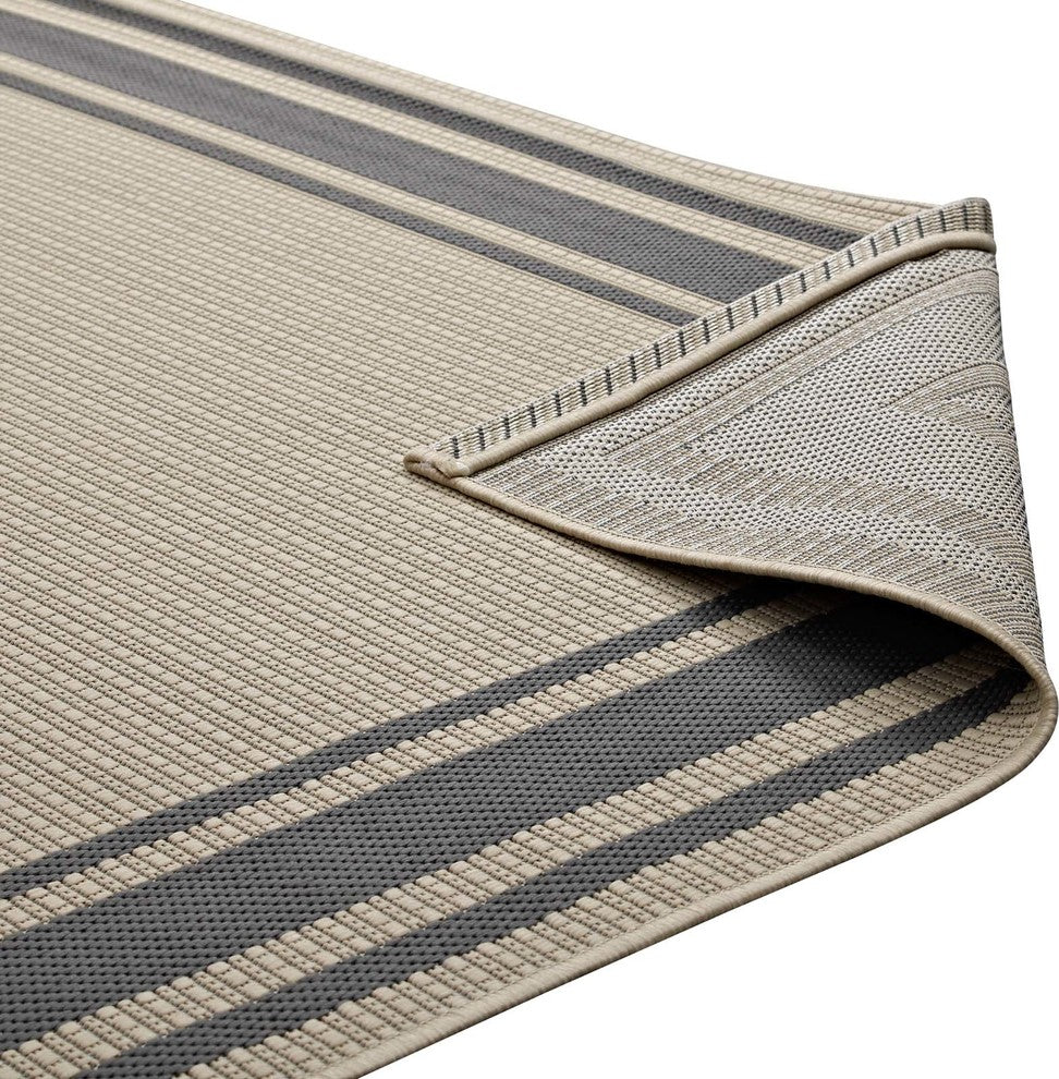 Rim Solid Border Borderline 8'x10' Indoor and Outdoor Area Rug