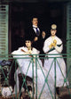 Edouard Manet The Balcony, 18"x27" Gallery Wrapped Canvas Print
