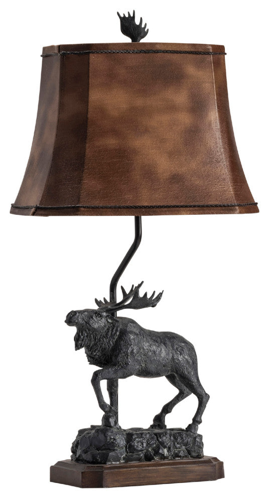 Majestic Moose Resin Table Lamp, Set of 2