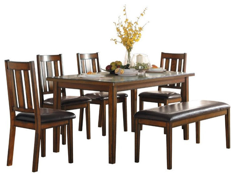Lexicon Delmar 6 Piece Wood Dining Set in Espresso