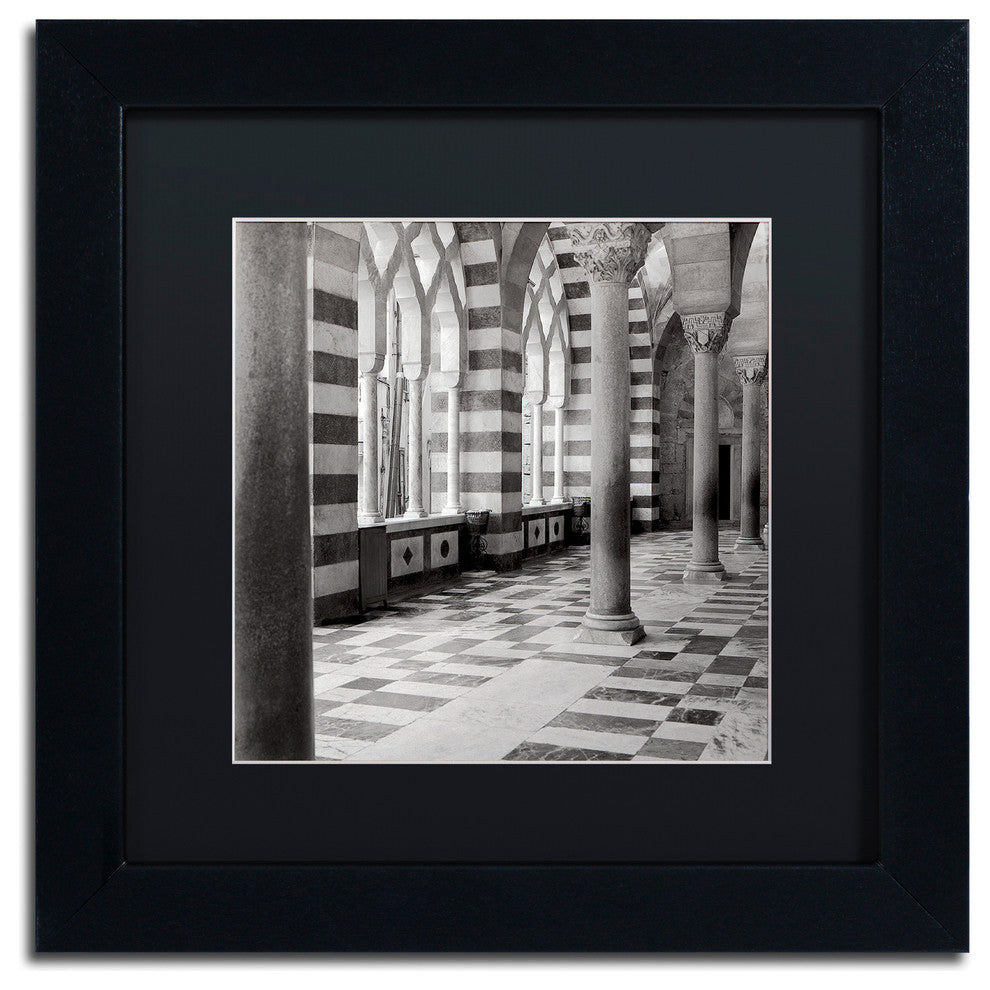 Alan Blaustein ''St Andrea II'' Art, Black Frame, Black Mat, 11x11