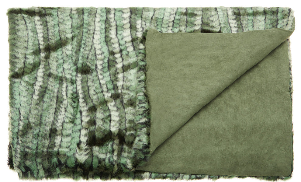 Mina Victory N9551 Throw Blanket, Green, 50" x 70"