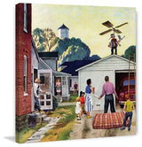 "Learning to Fly" Painting Print on Canvas by John Falter