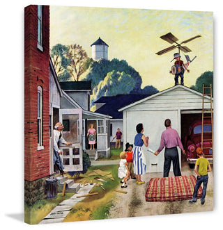 "Learning to Fly" Painting Print on Canvas by John Falter