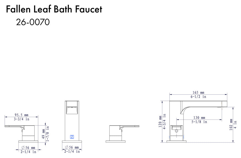 ZLINE Fallen Leaf Bath Faucet in Chrome (FLF-BF-CH)