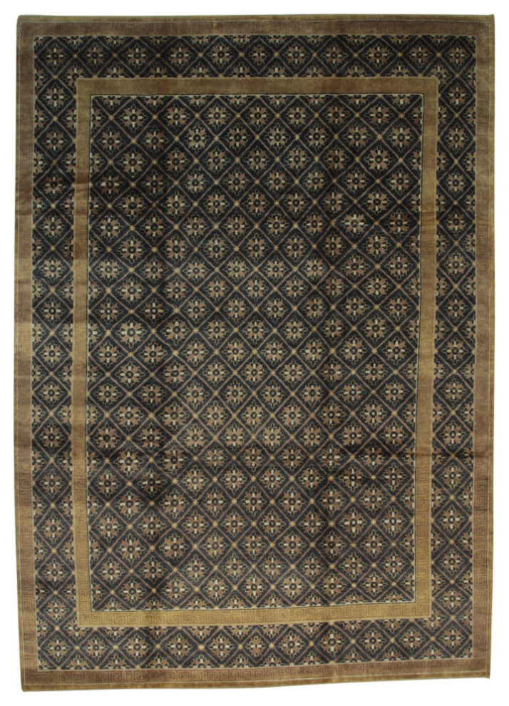 Brown Transitional All Over Ningxia Area Rug