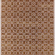 Ahgly Company Indoor Square Mid-Century Modern Area Rugs, 7' Square